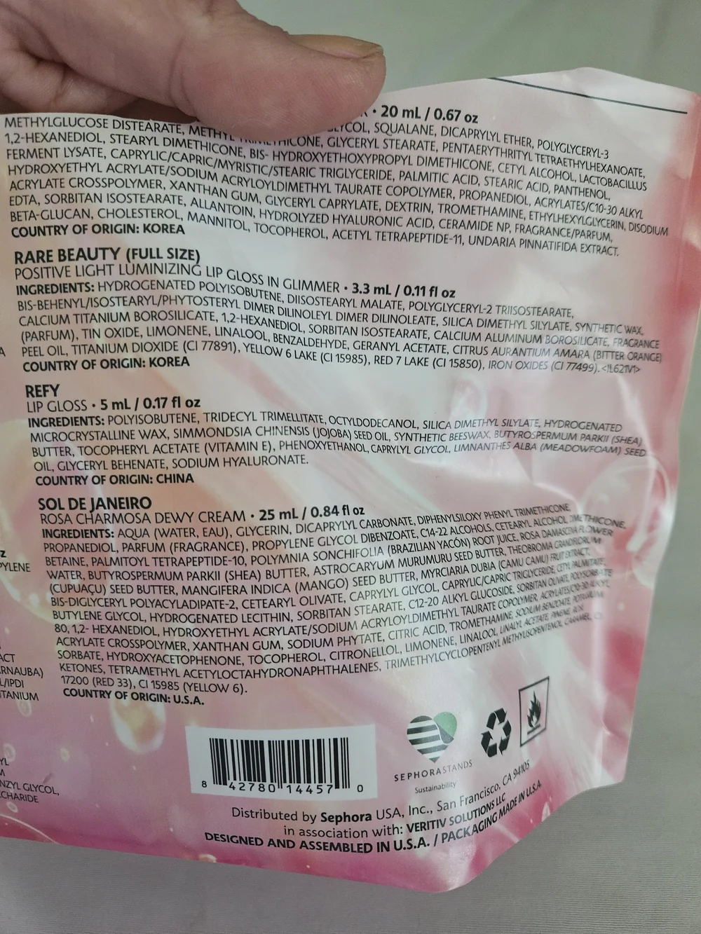 Rare Beauty Metallic Rose Lip Gloss - Positive Light in Glimmer